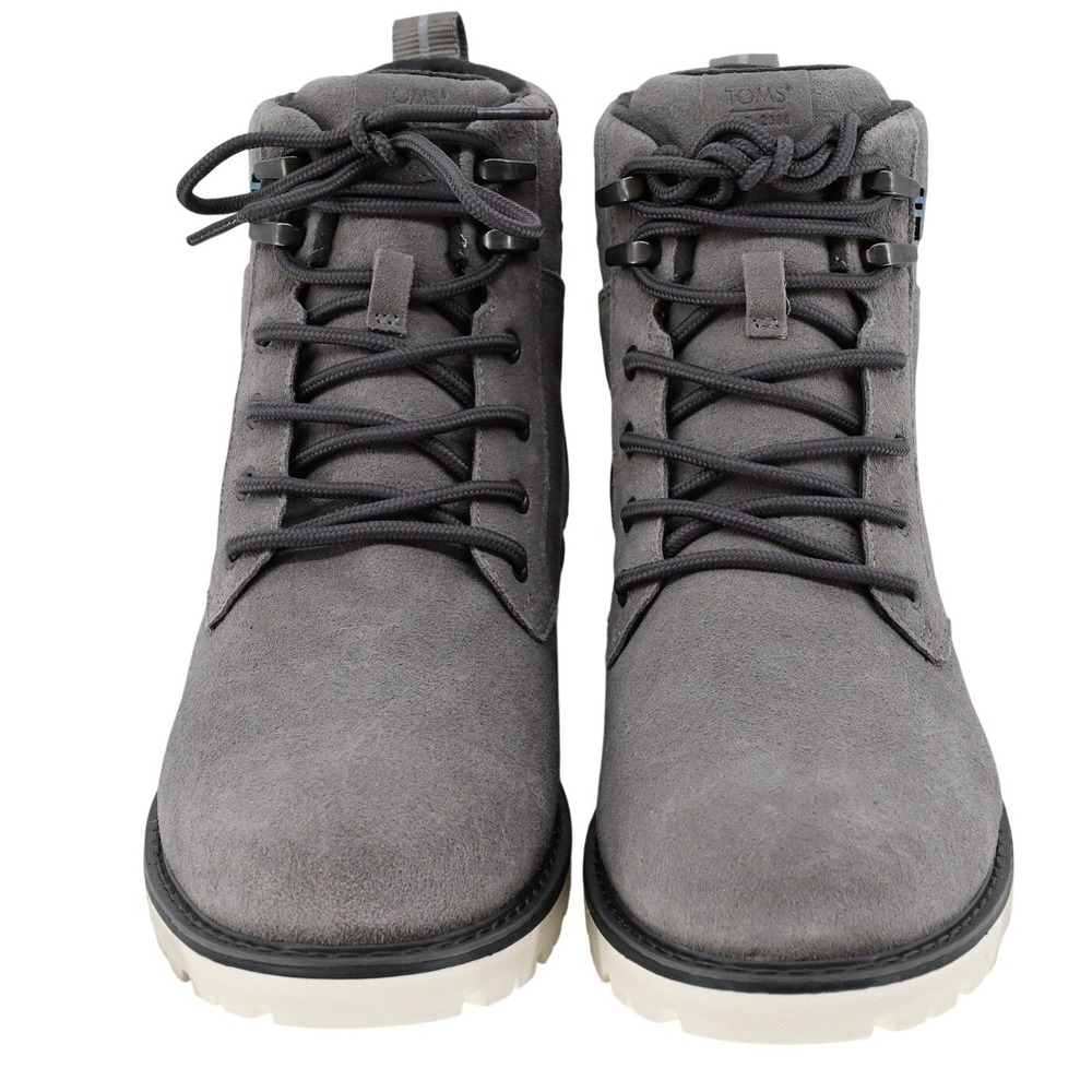 NWT TOMS Men's 11 Suede Hiking Boots Gray High-Top Outdoor Trail Rugged Gorpcore - Picture 6 of 11